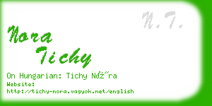 nora tichy business card